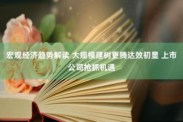 宏观经济趋势解读 大规模建树更腾达效初显 上市公司抢抓机遇