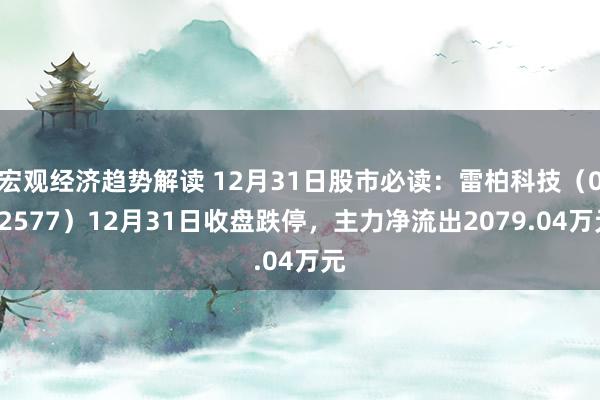 宏观经济趋势解读 12月31日股市必读：雷柏科技（002577）12月31日收盘跌停，主力净流出2079.04万元