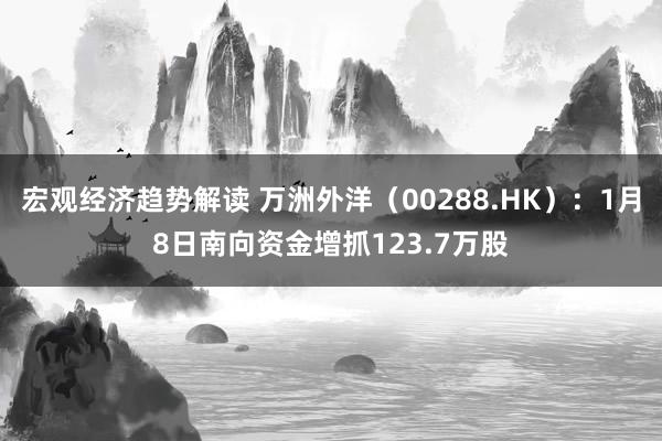 宏观经济趋势解读 万洲外洋（00288.HK）：1月8日南向资金增抓123.7万股